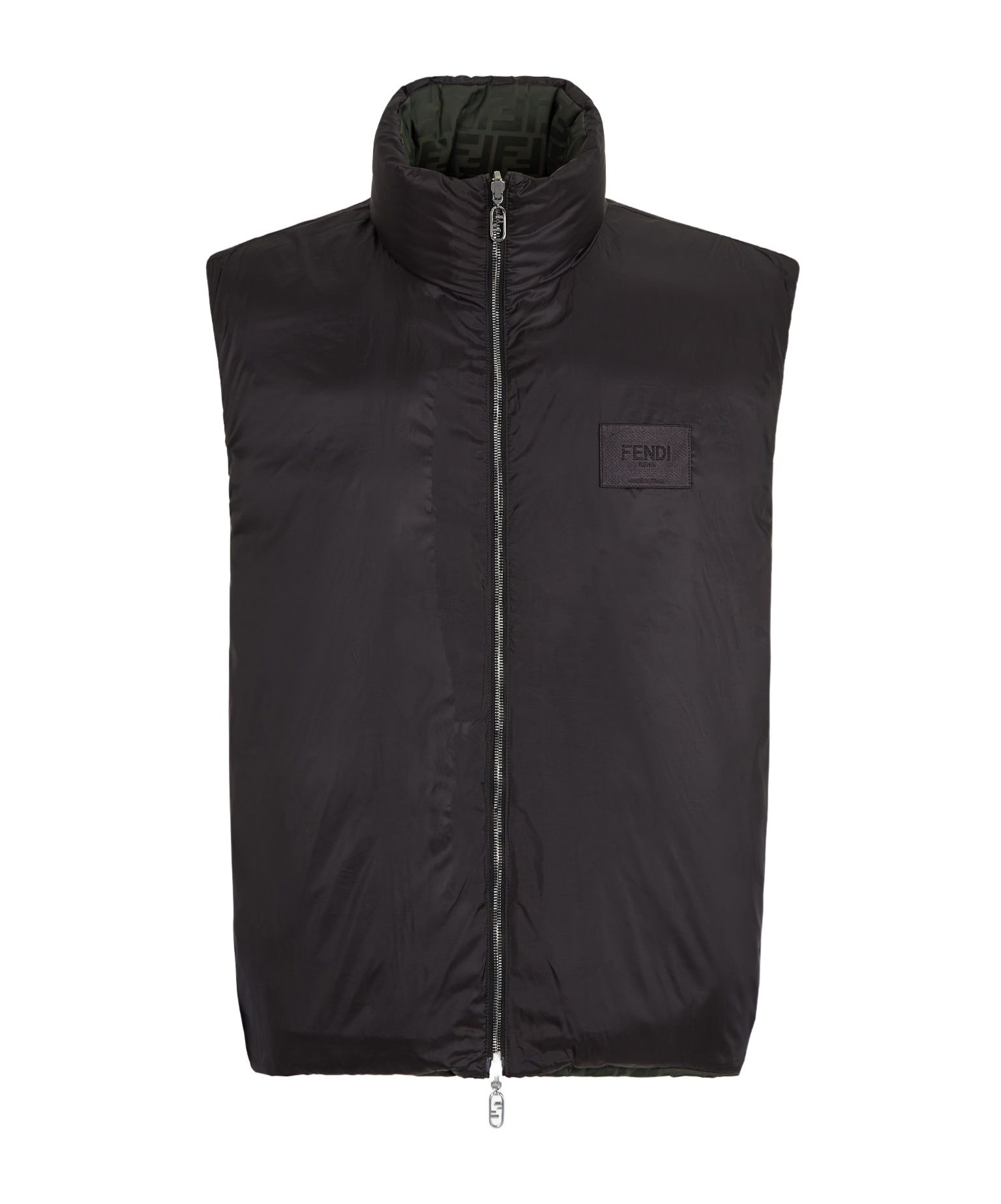 FENDI GREEN FF NYLON GILET