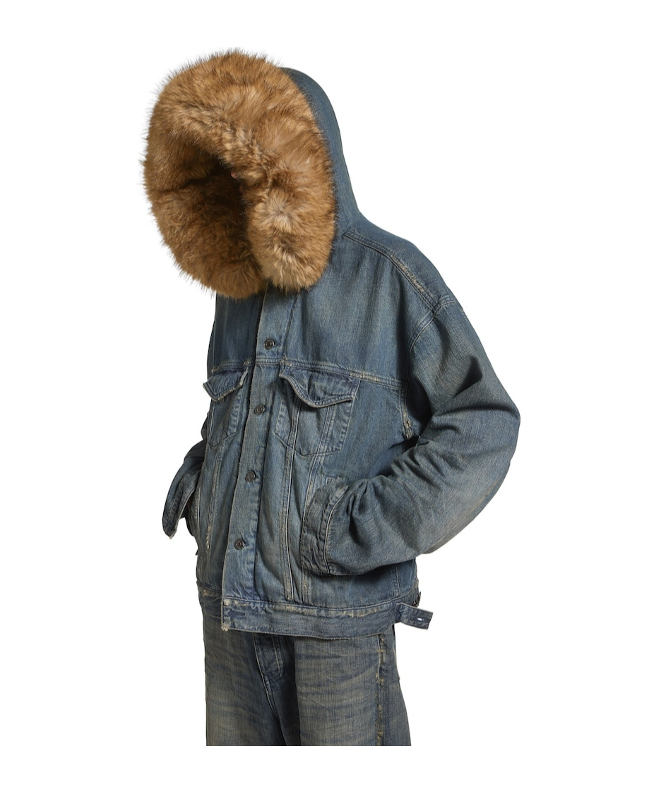 Balenciaga Men's Boxy Jacket In Blue In Blue