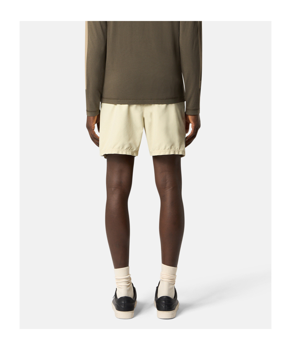 Stone Island Mid-length Swim Trunks In Neutral