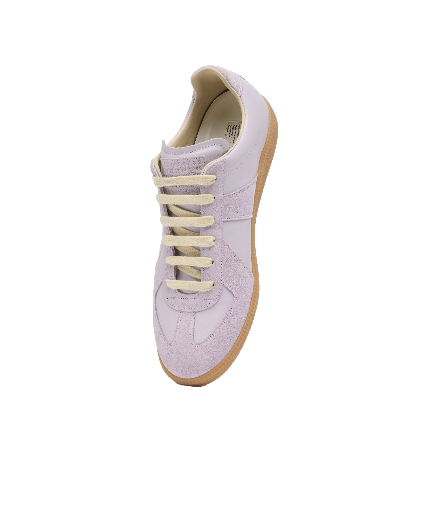 Maison Margiela Leather Replica Sneakers In Purple