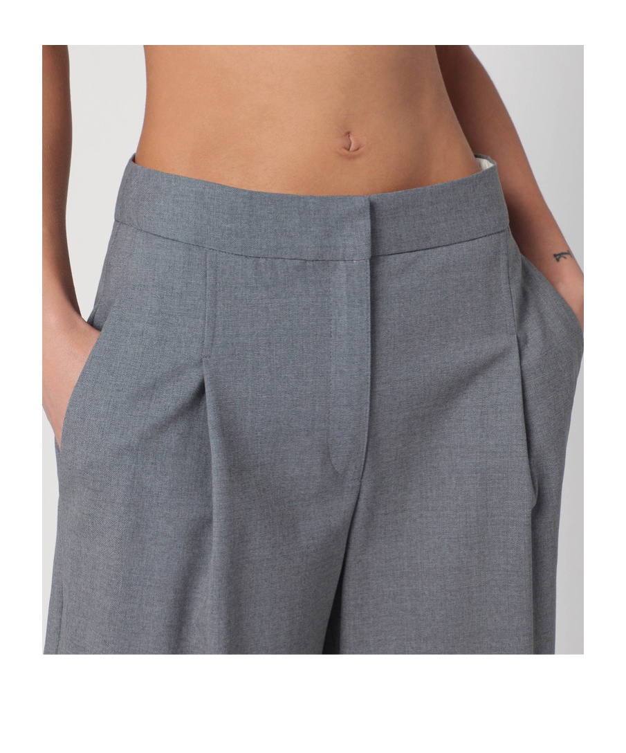 Loulou Studio Creased Casual Pants In Gray