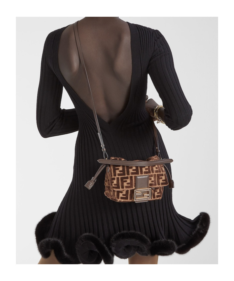 Fendi Tobacco Mamma Baguette Shoulder Bag In Brown