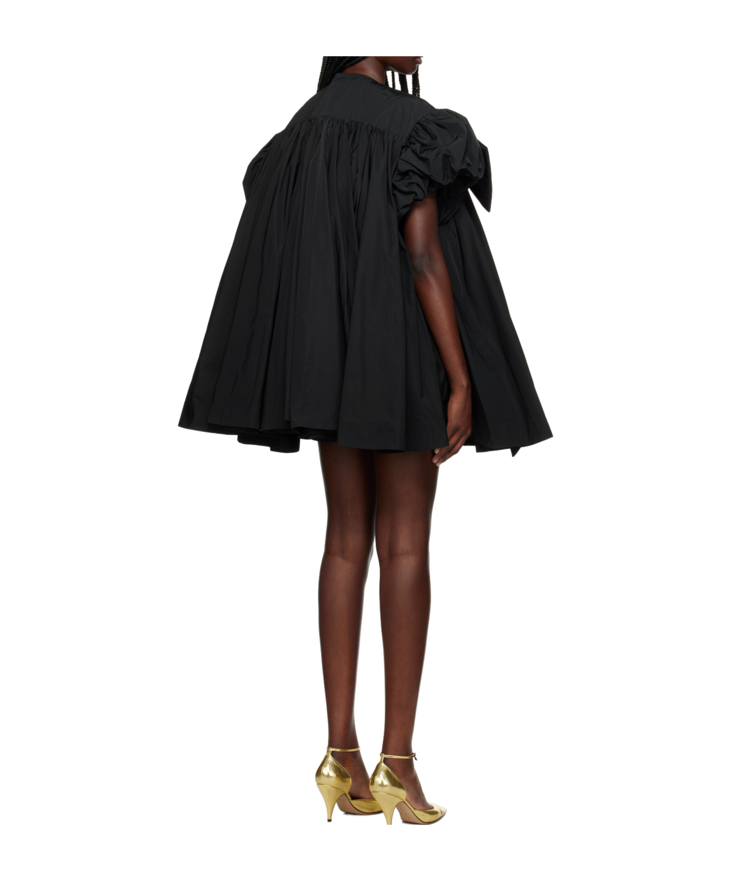 Vaquera Black Bow Minidress In Black