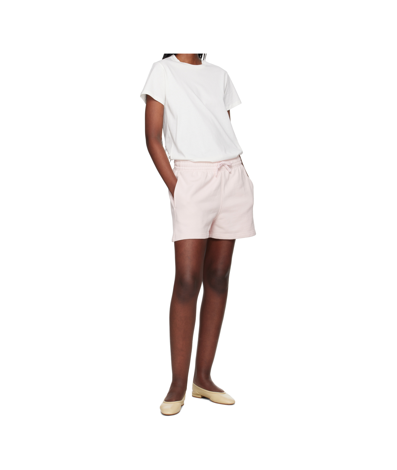Shop Maison Kitsuné Baby Fox-patch Sweatshorts In Rosewater