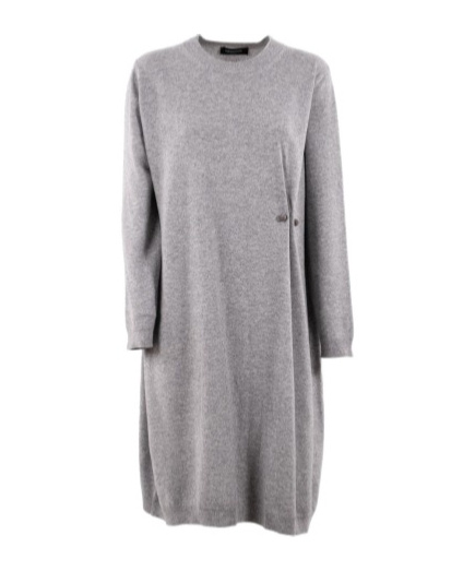 Fabiana Filippi Long Sleeve Dress In Gray