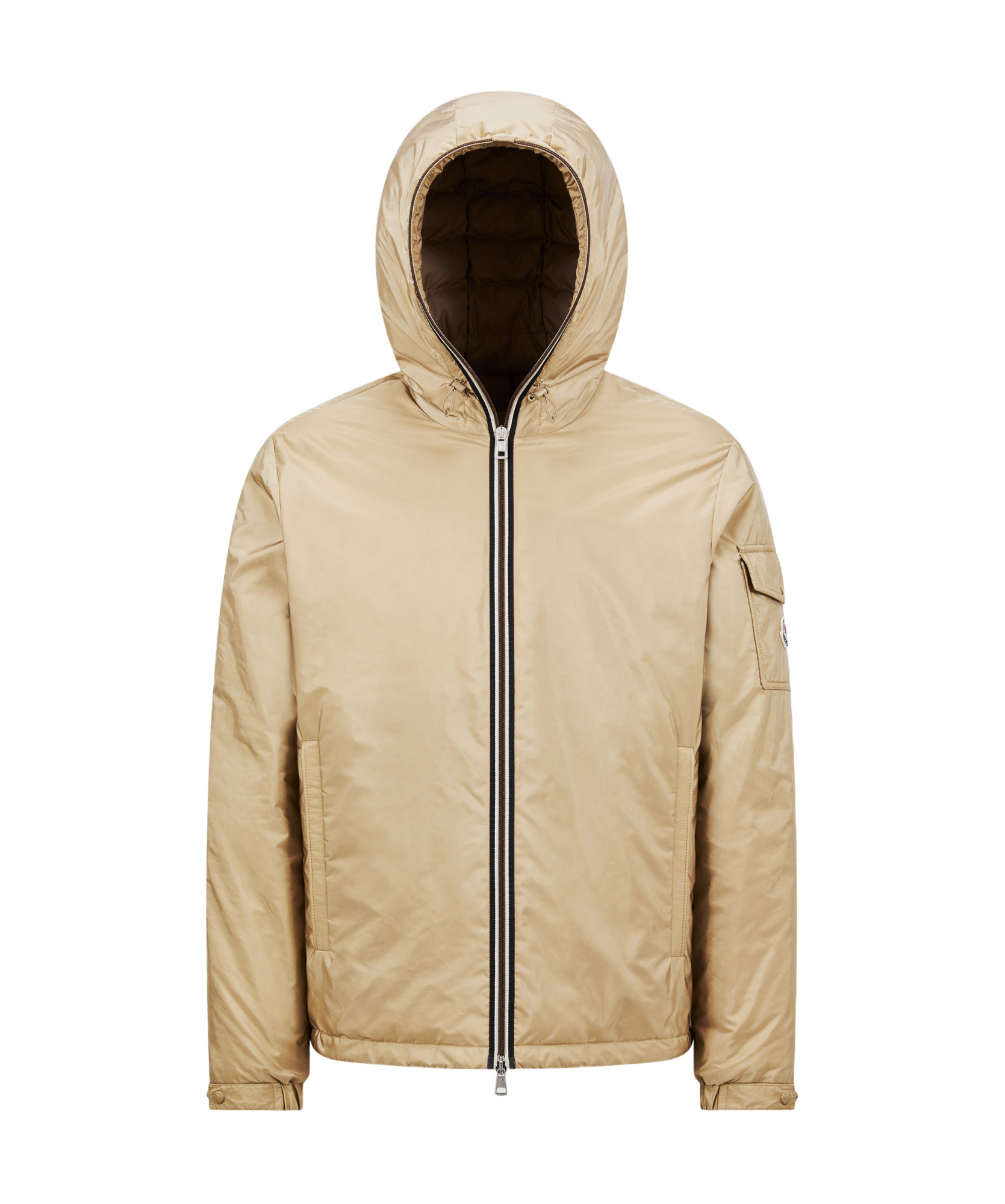 Moncler Evettes Nylon Down Jacket In Nude