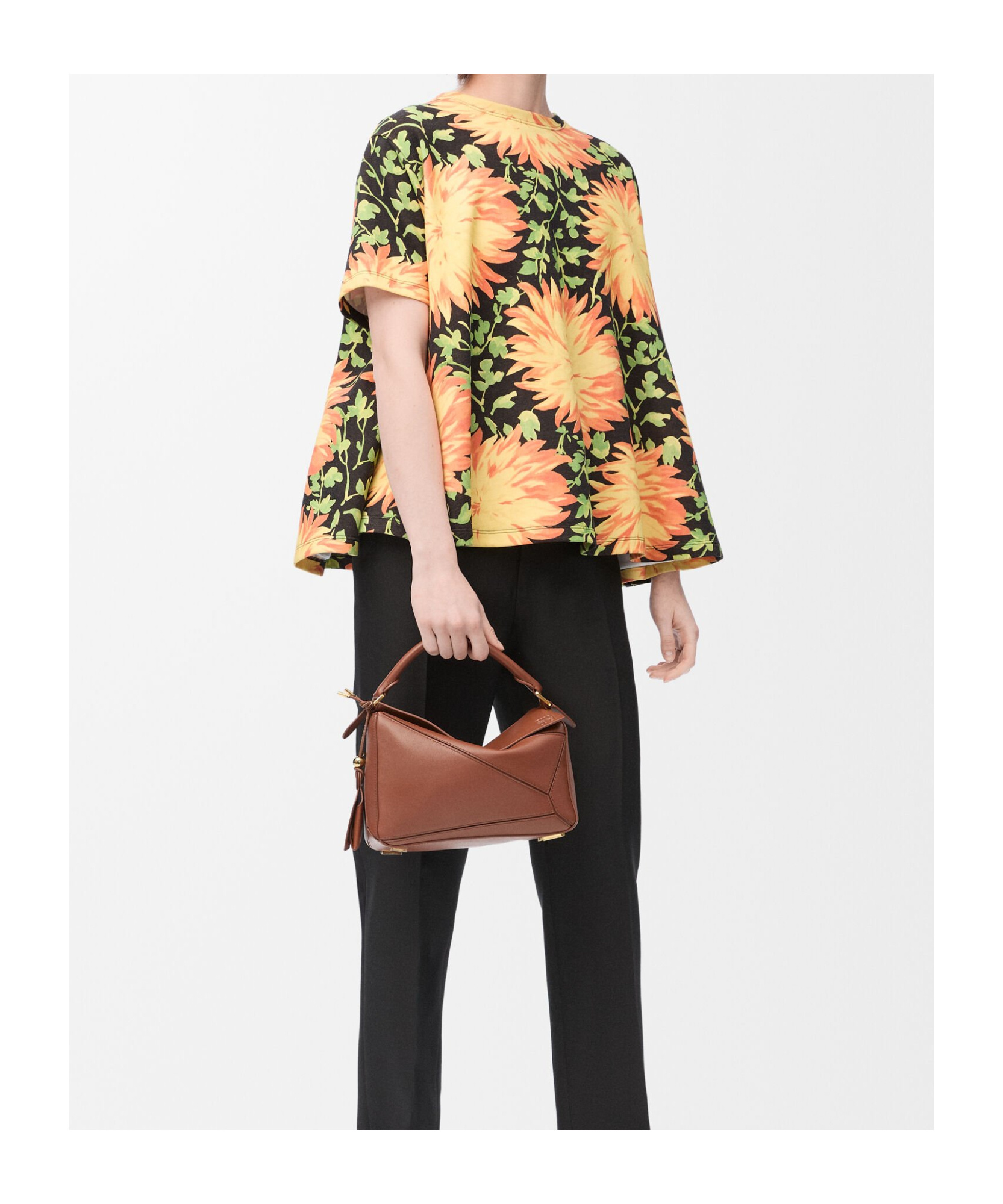 Loewe Trapeze Top In Cotton Blend In Multicolor