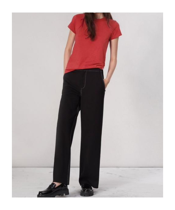 Rag & Bone Slub Yarn T-shirt In Red