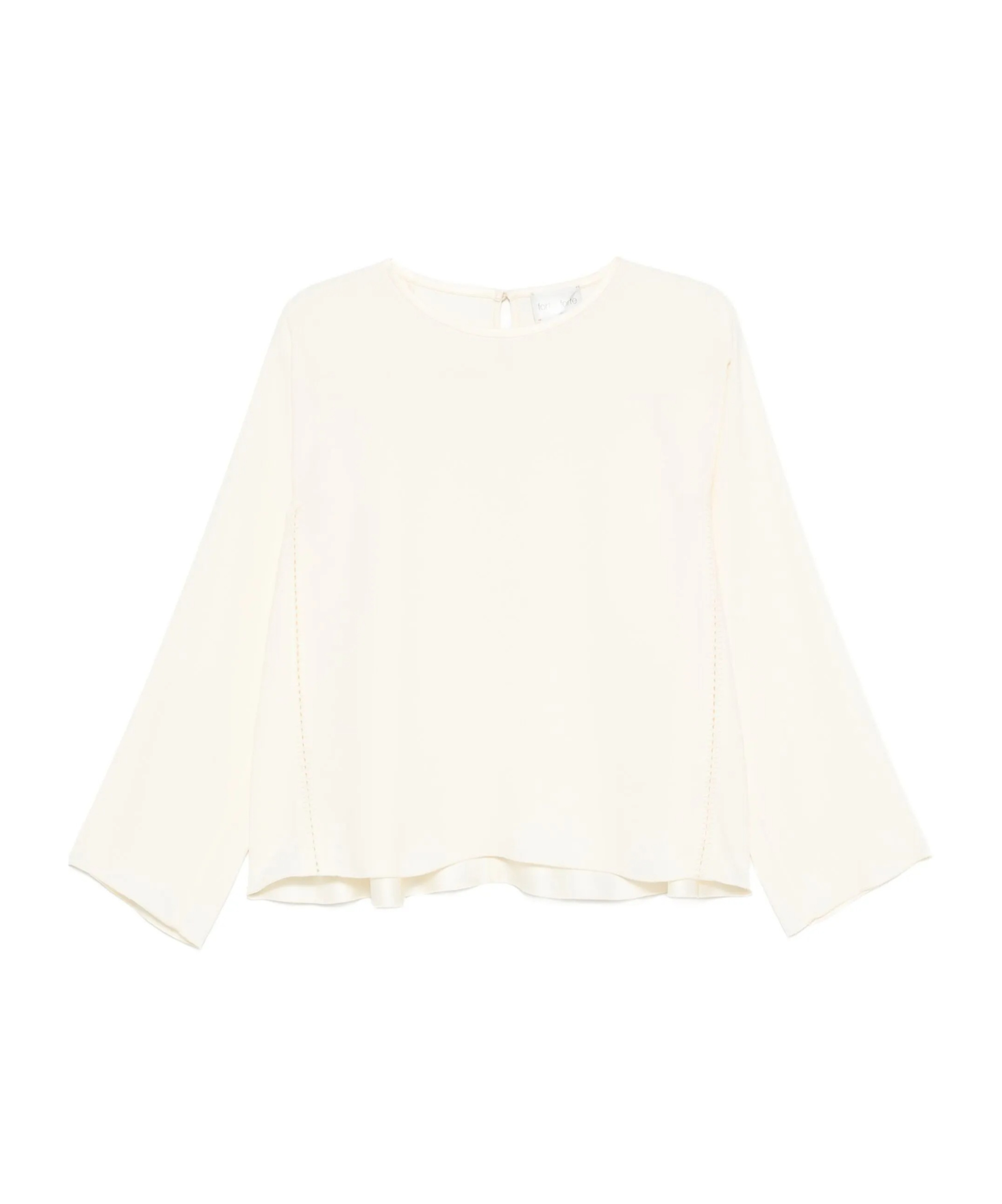 Forte Forte Matte Anvers Satin Embroidered Top In White