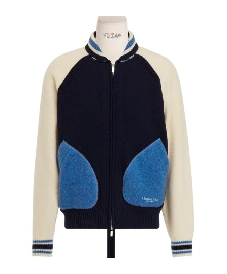 Dior Christian  Couture Lily Of The Valley Varsity Cardigan