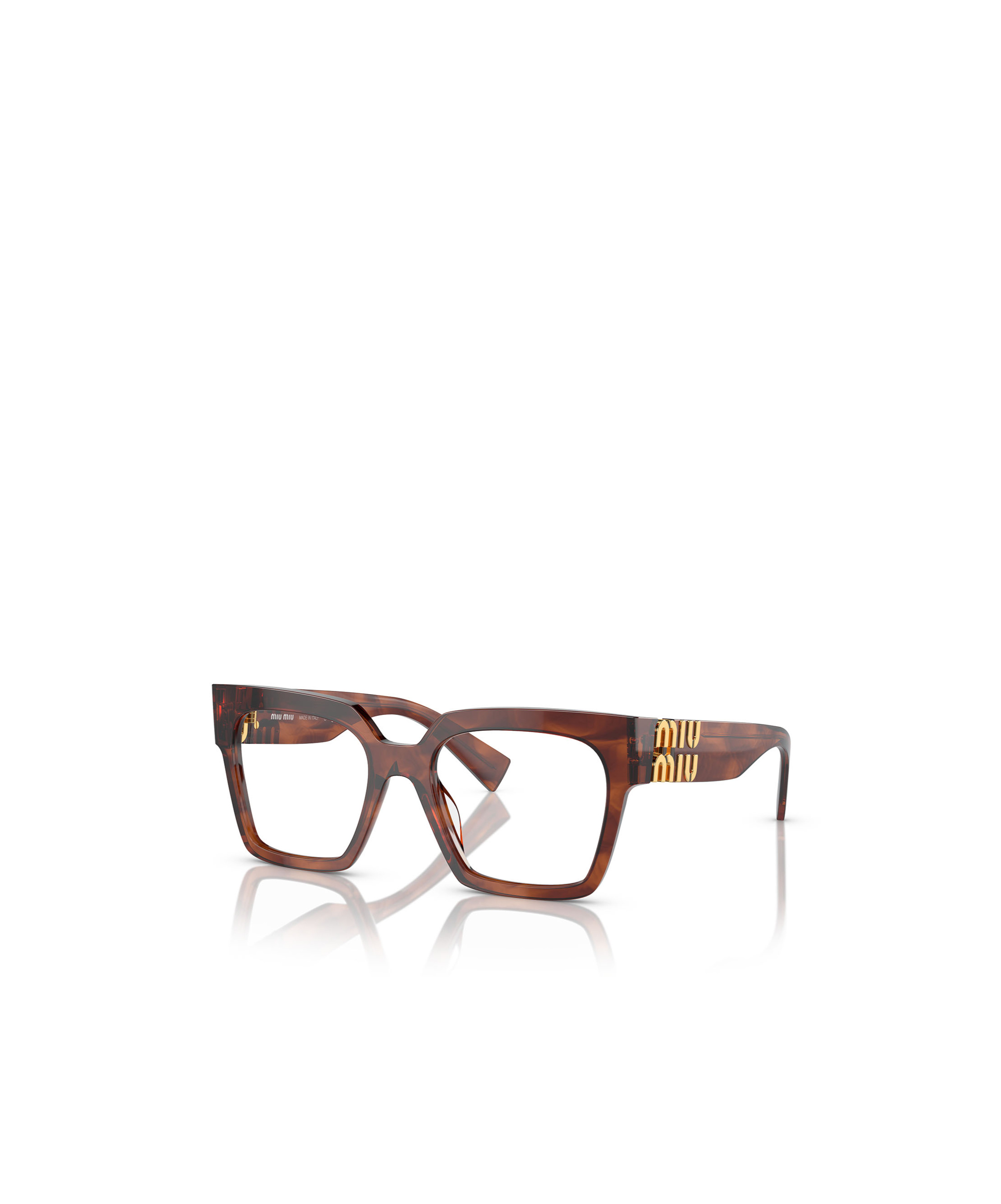 Miu Miu Square-frame Glasses In Brown