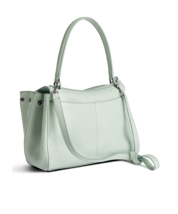 Balenciaga Rodeo Small Calfskin Top-handle Bag In Mineral Green