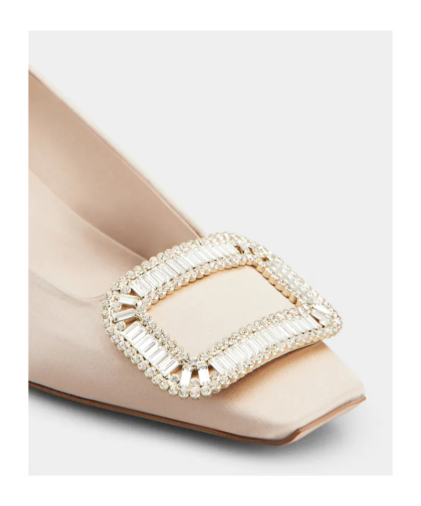 Roger Vivier Belle Vivier Pumps In Satin In Neutral