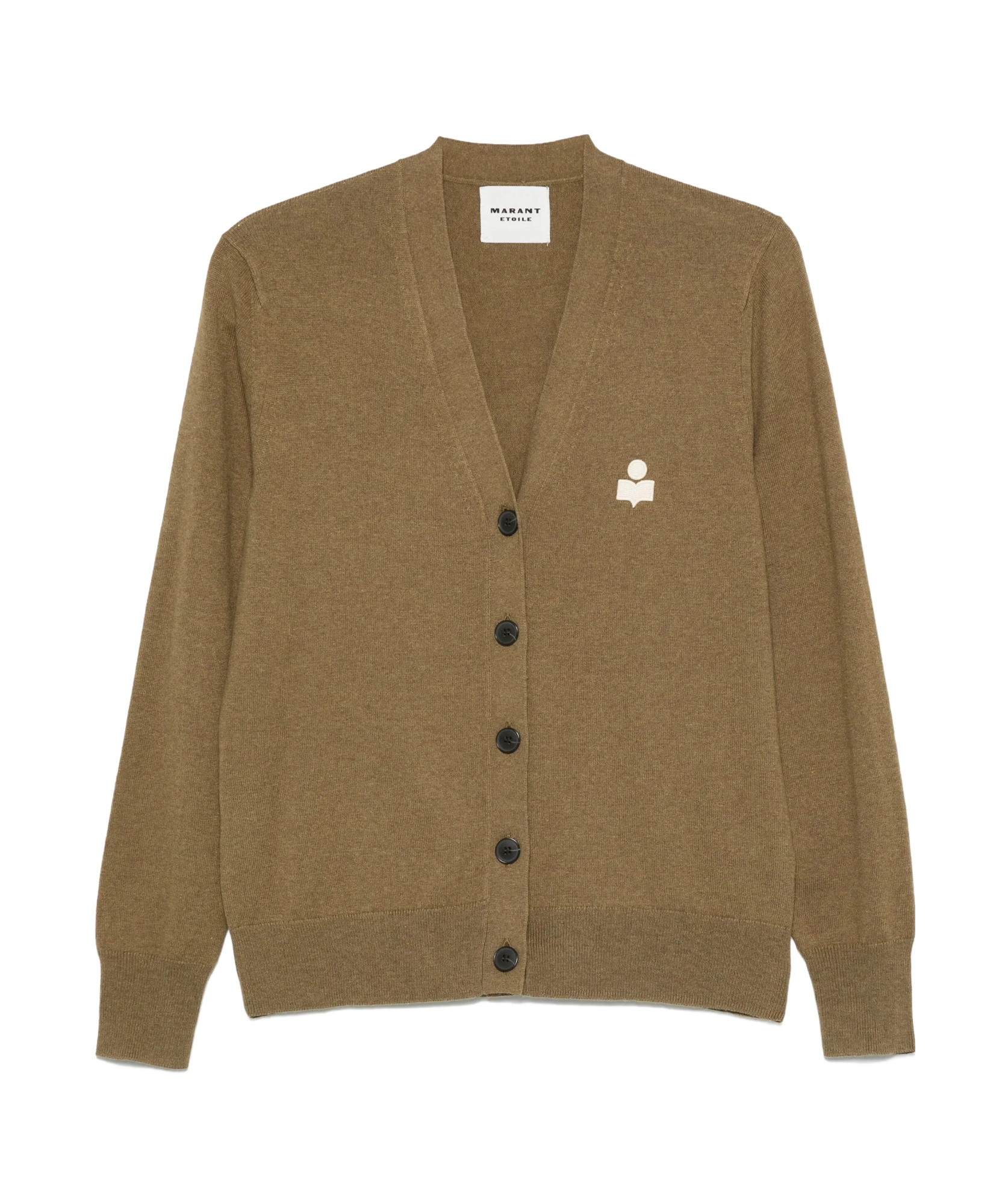 Shop Isabel Marant Long Sleeve Cardigan In Brown