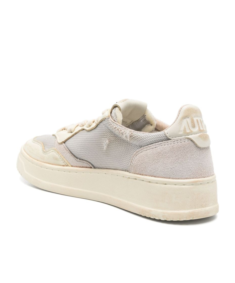 Autry Supervintage Sneaker In Gray Canvas In White