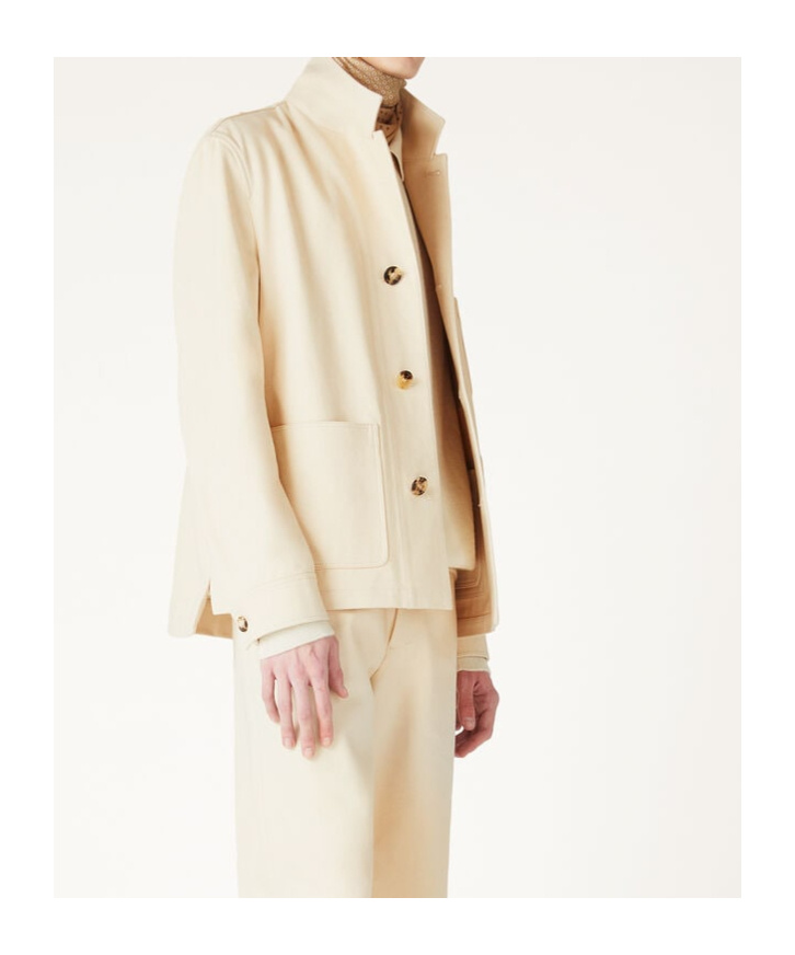 Loro Piana Taishi Button-up Jacket In Nude
