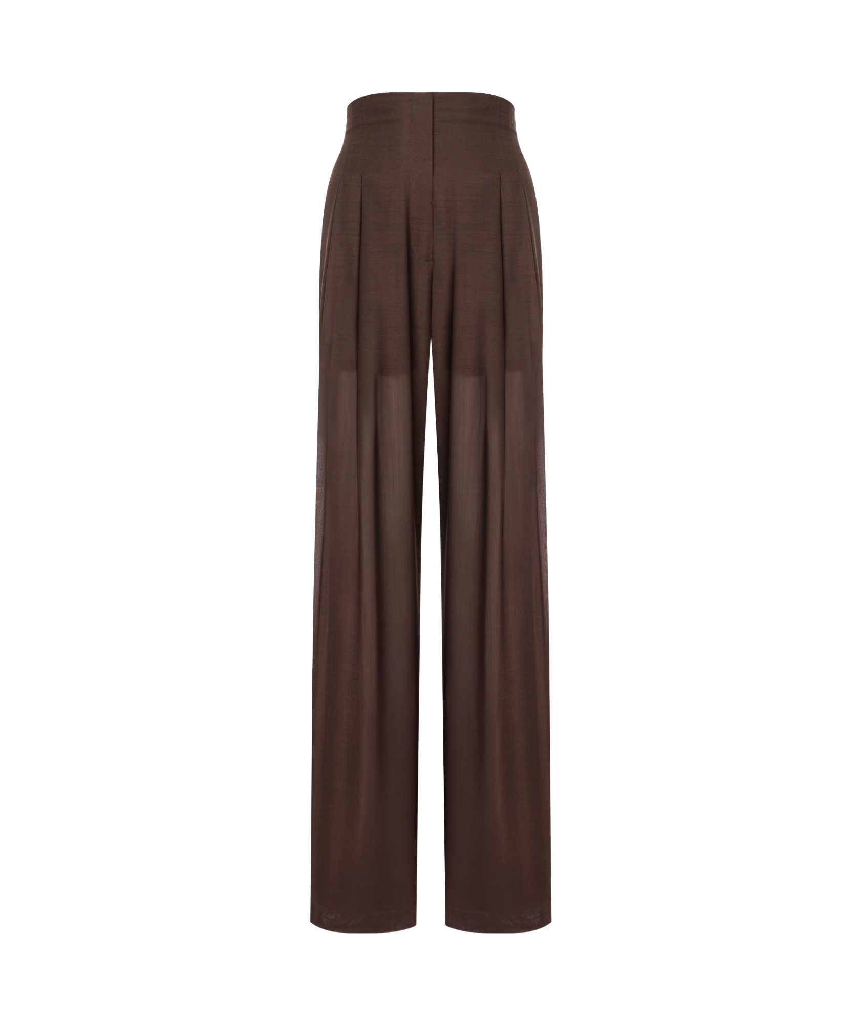 Philosophy Di Lorenzo Serafini Pleat-detailing Wool-blend Trousers In Brown