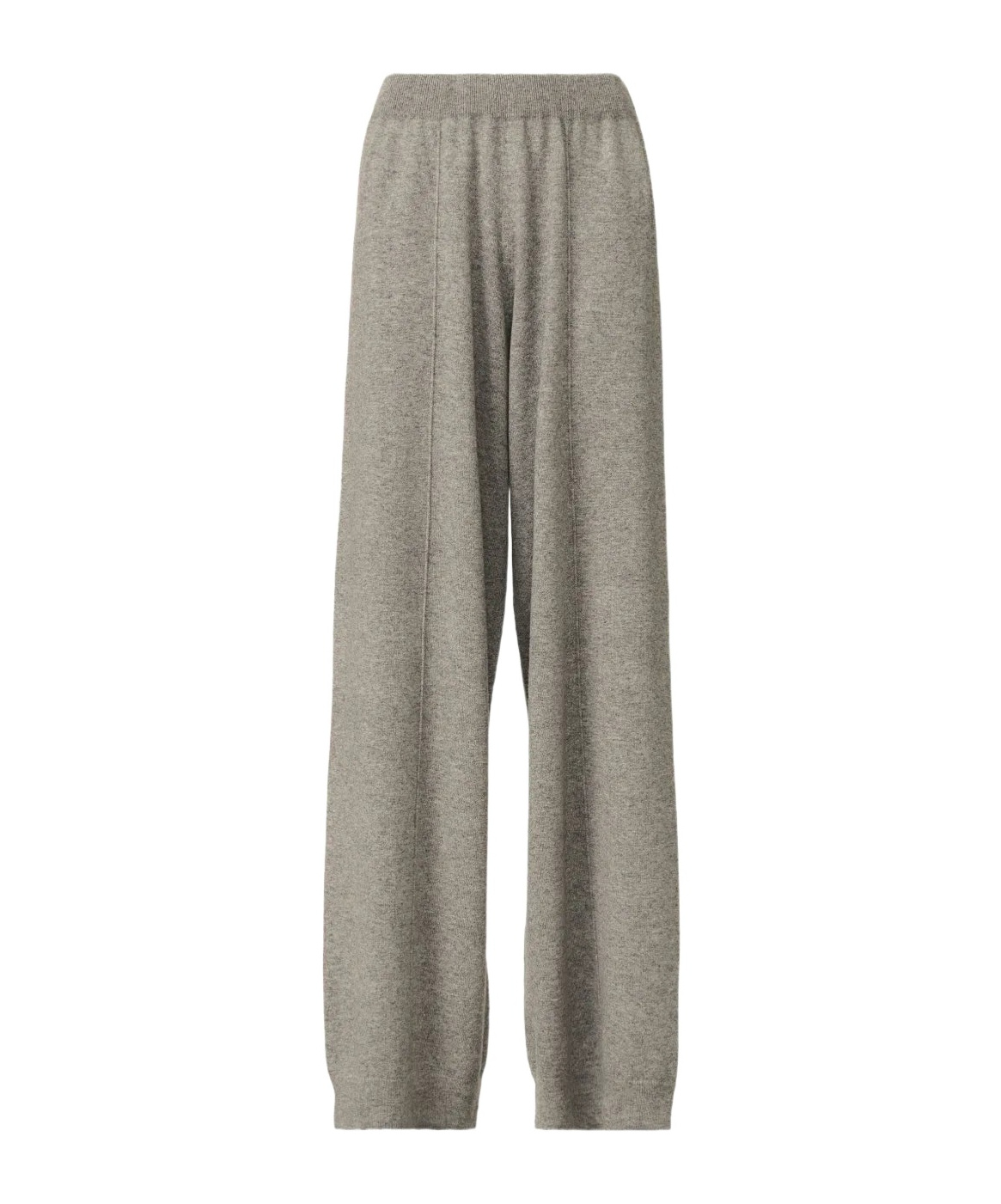Fabiana Filippi Wide-leg Grey Pants With Relaxed Silhouette And Soft Texture In Gray