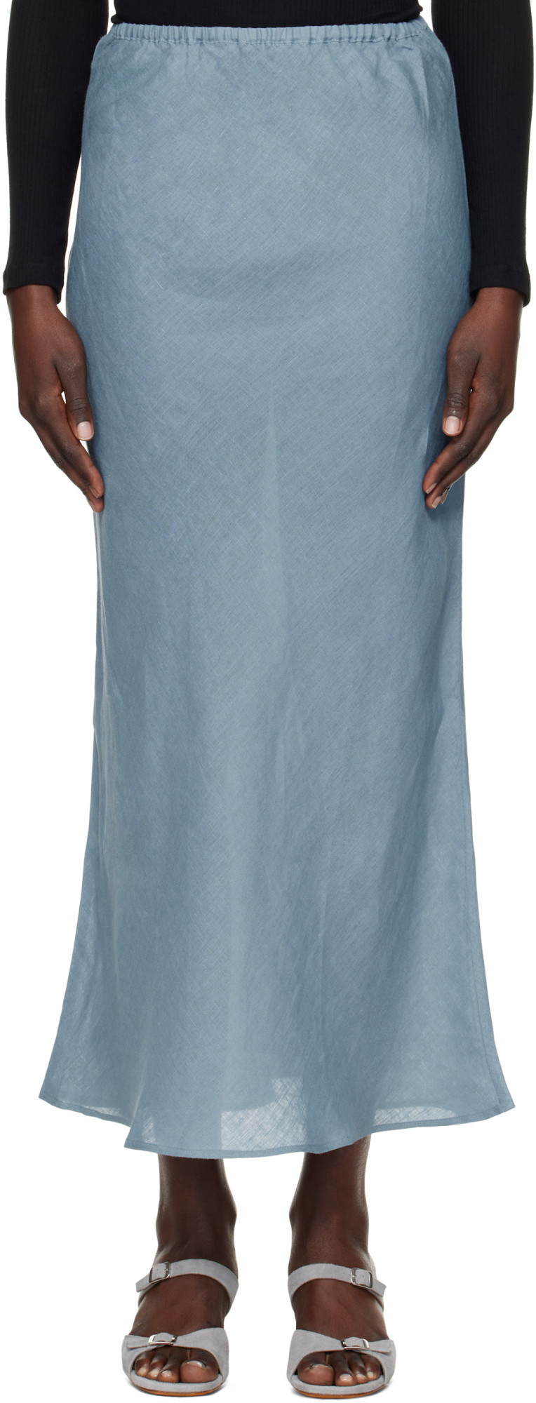 Baserange Blue Dydine Maxi Skirt In Blue