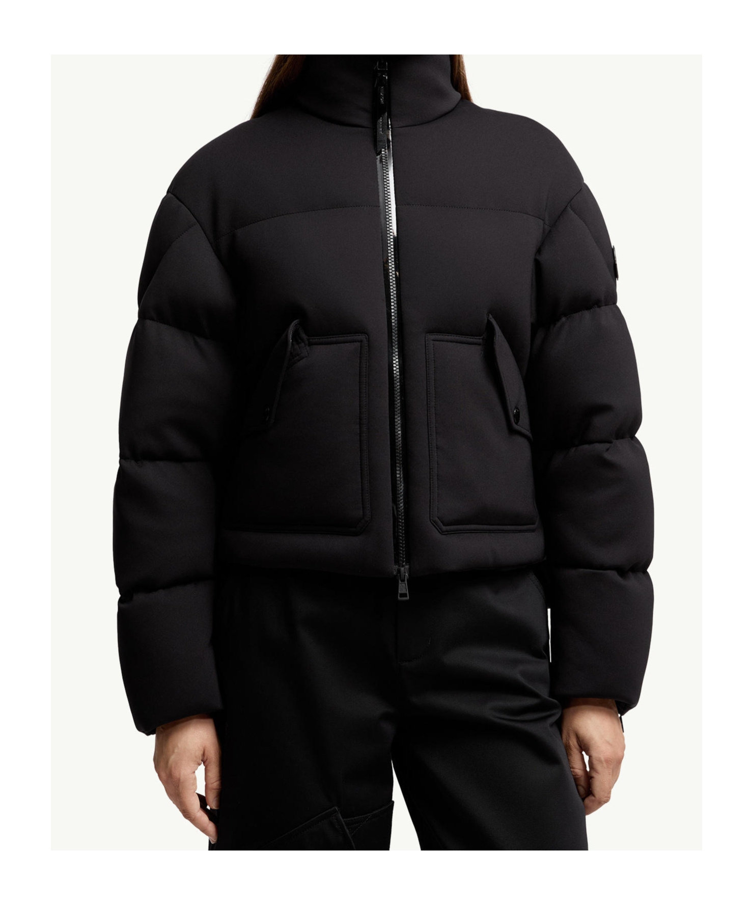 Moncler X Ee72 By Edward Enninful Seymour Short Down Jacket In Black