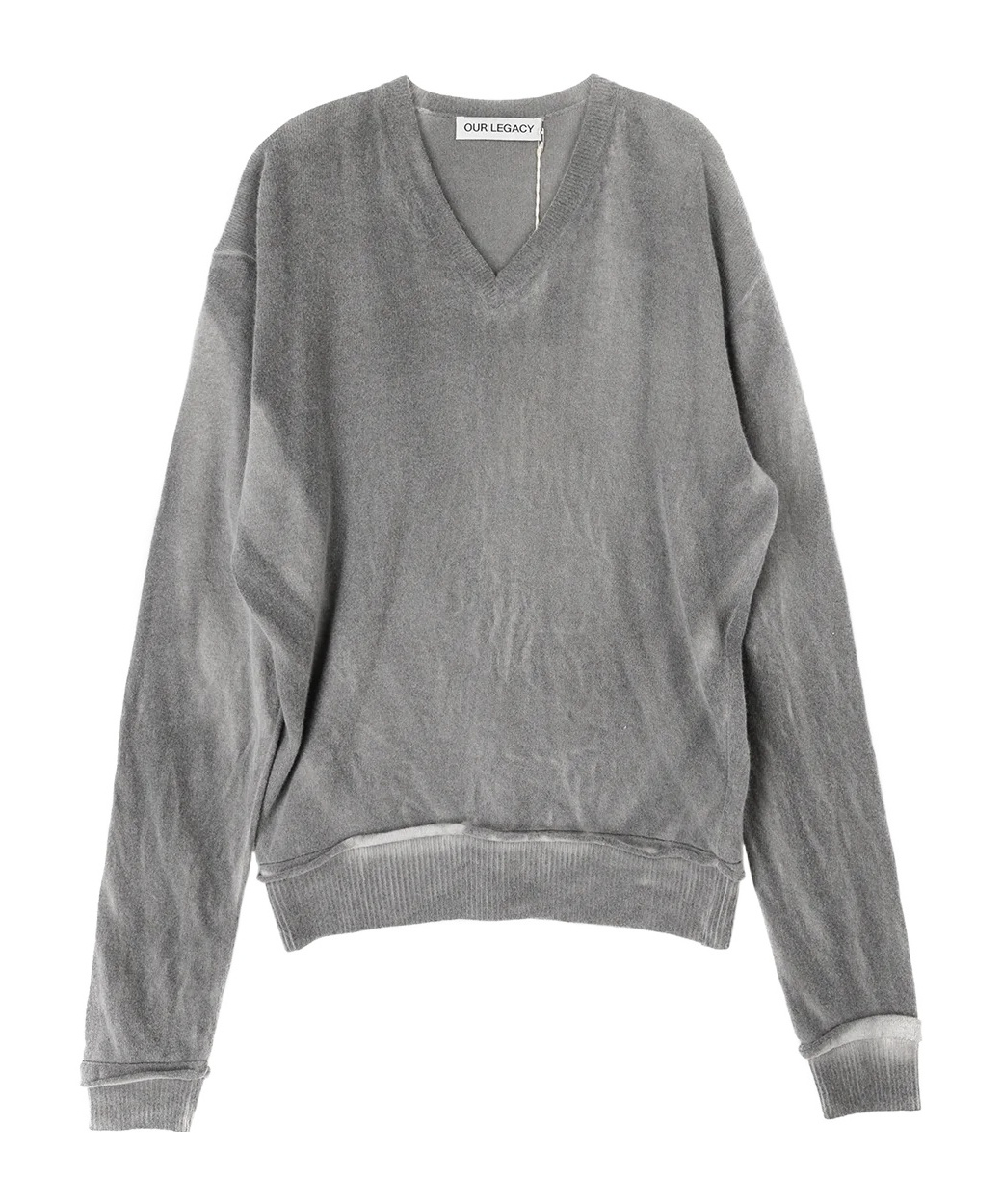 Our Legacy V-neck Ribbed-trim Sweater In Gold