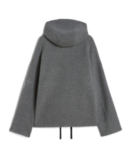 Jil Sander Wool Felt-finish Jacket In Gray
