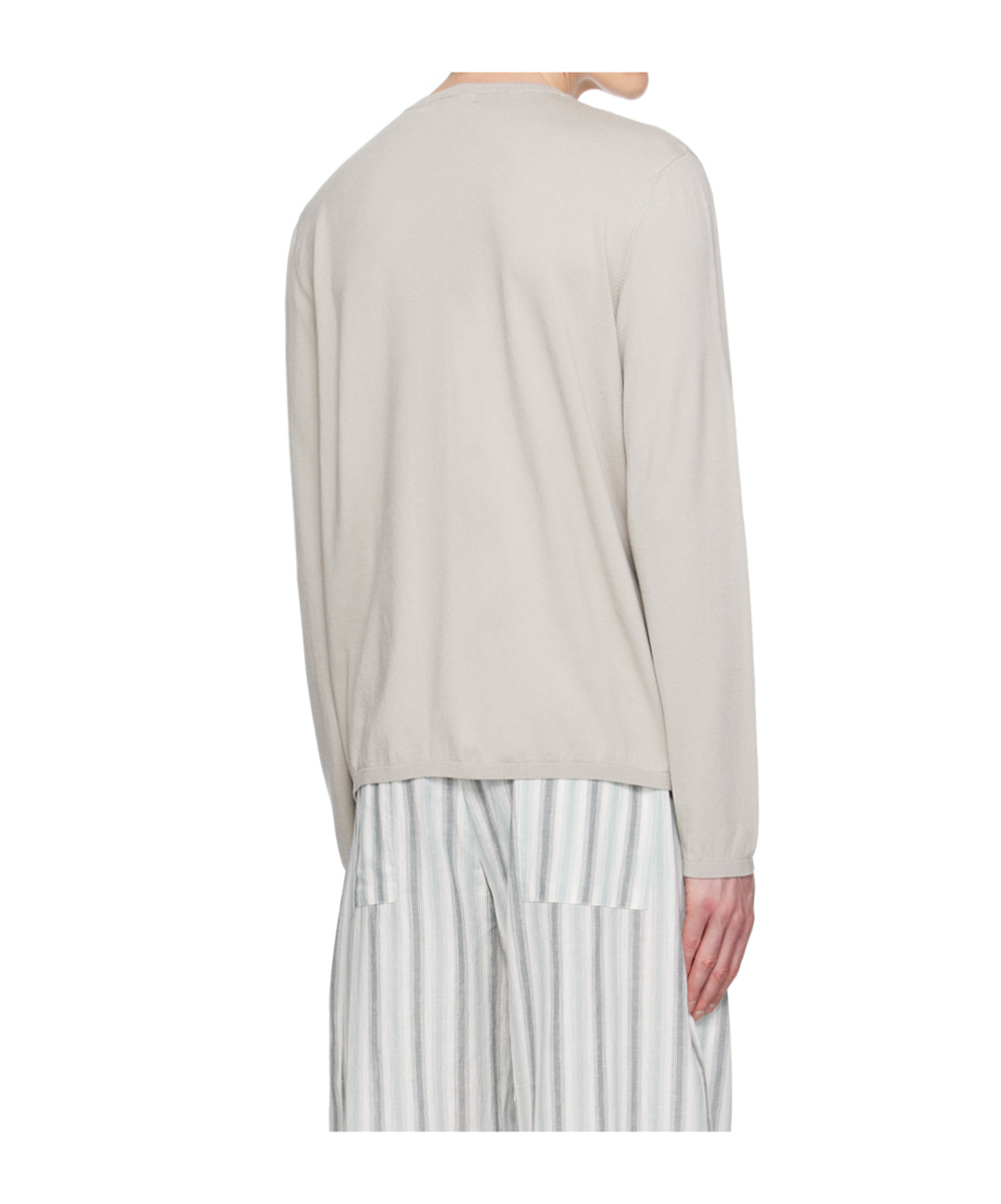 Gimaguas Gray Forat Sweater In White