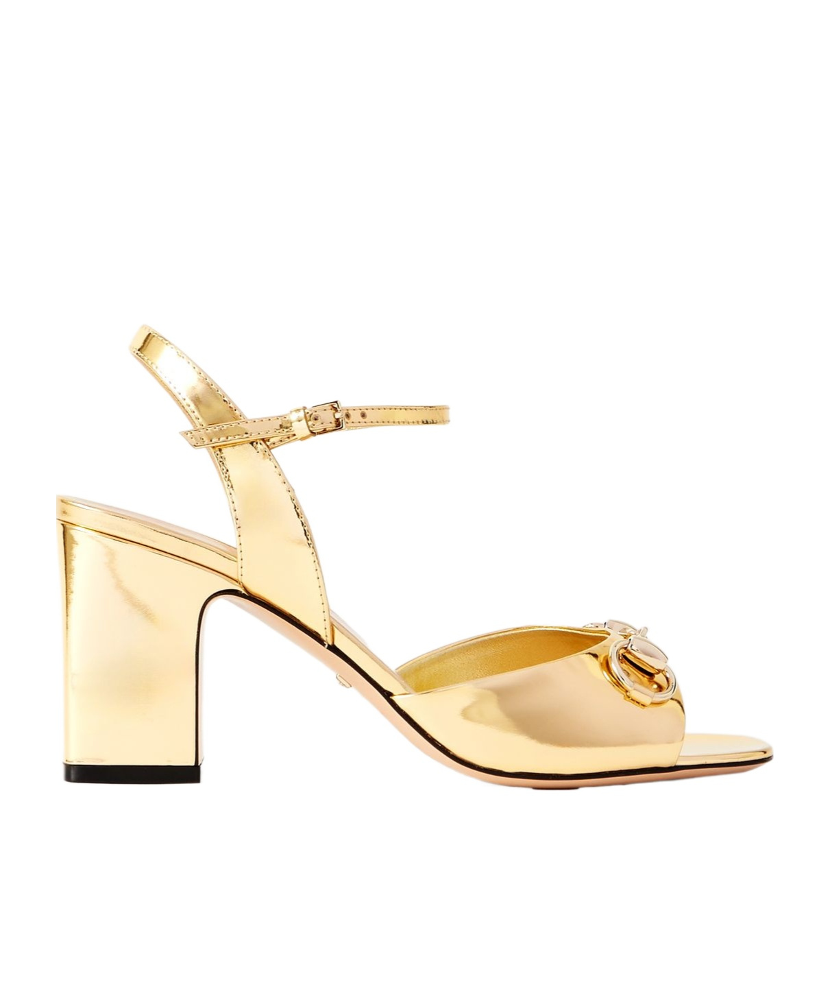 Gucci Horsebit-embellished Metallic Leather Pumps In Gold