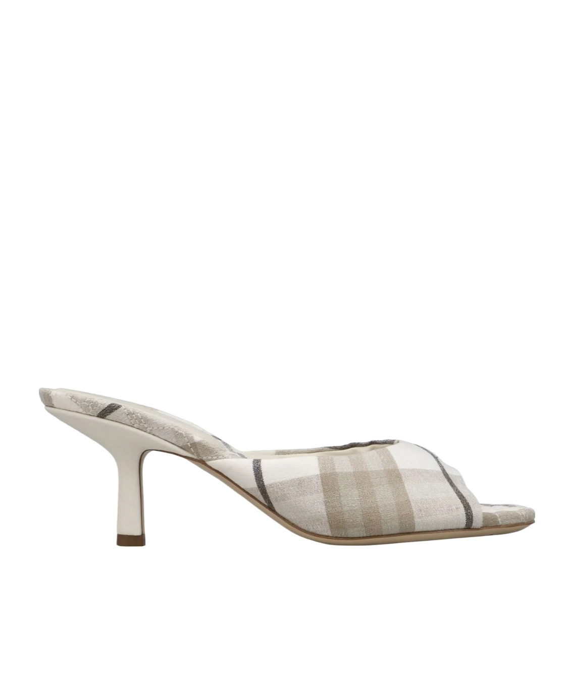 Burberry Plaid High-heeled Sandals In Brown