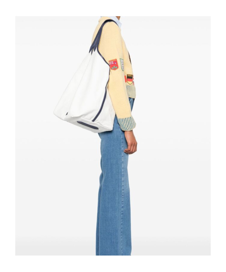 Polo Ralph Lauren Polo Play Canvas Large Tote In White
