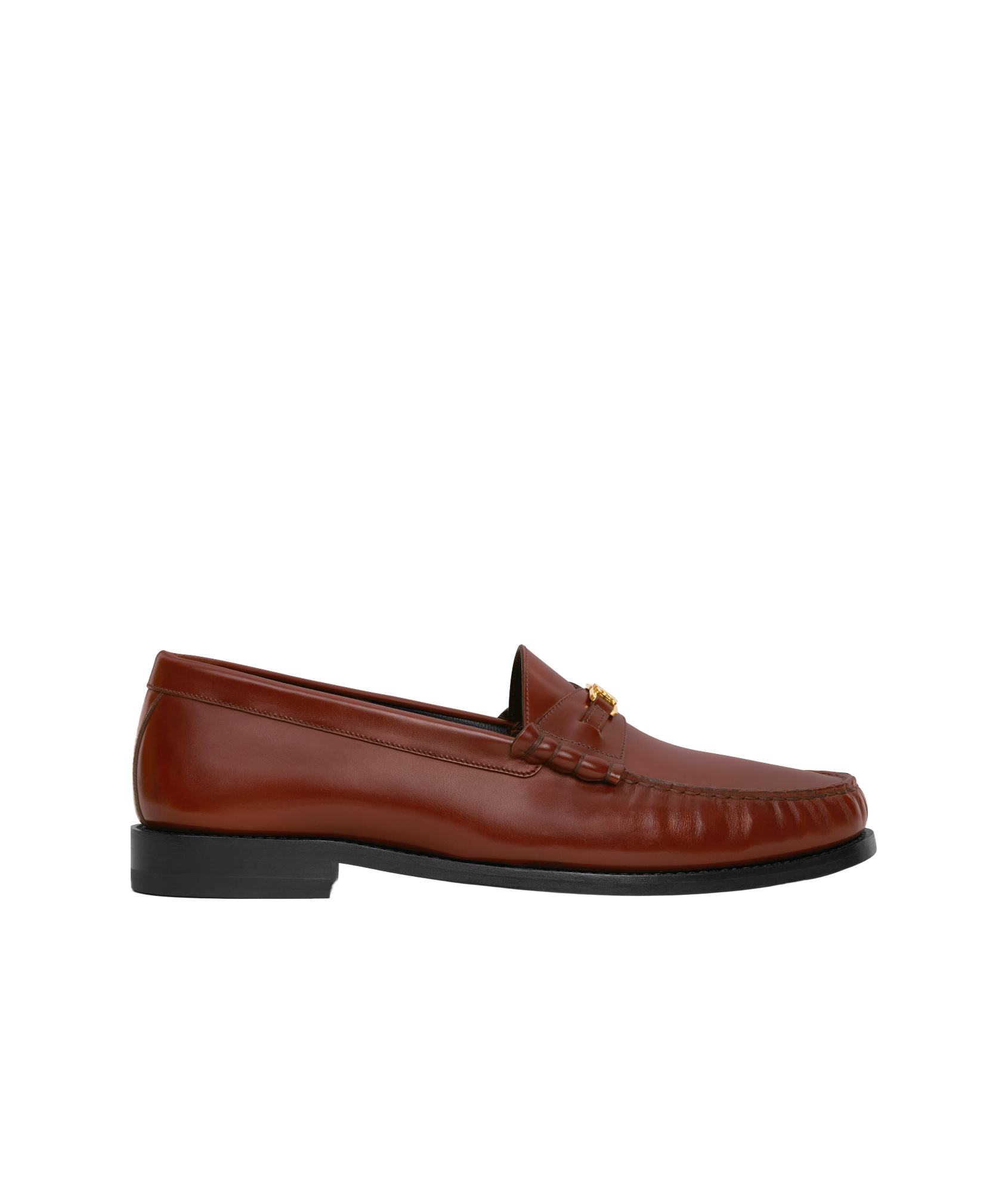 Celine Luco Triomphe Loafer Shoes In Brown