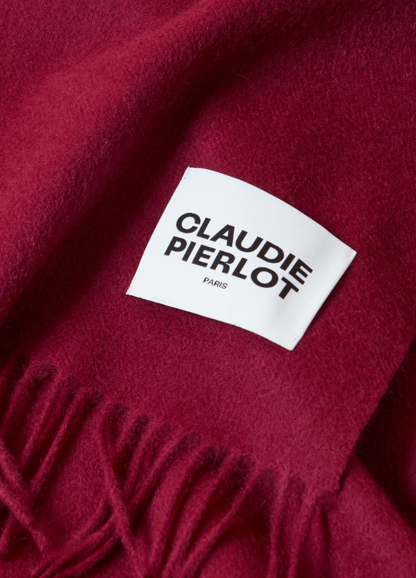 Claudie Pierlot Tassel Scarf In Red