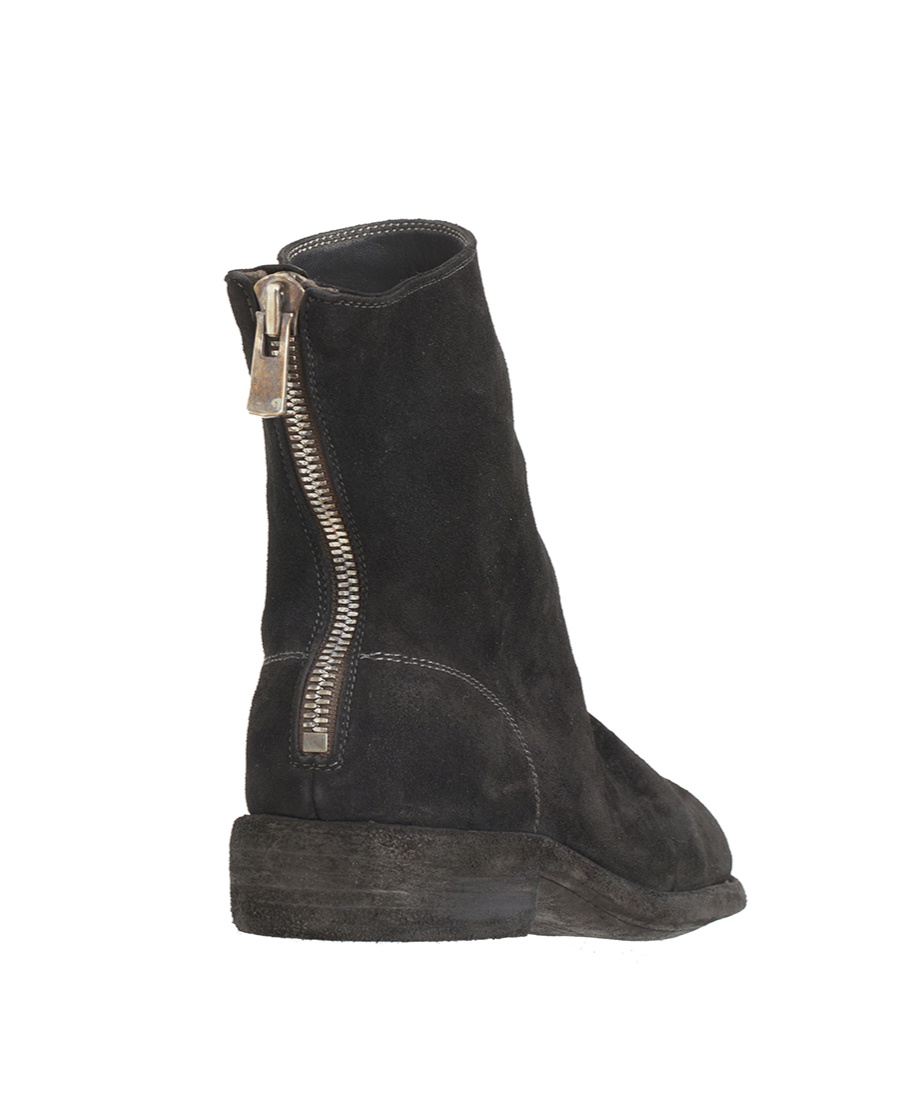 Guidi Back Zip Mid Boot Shoes In Black