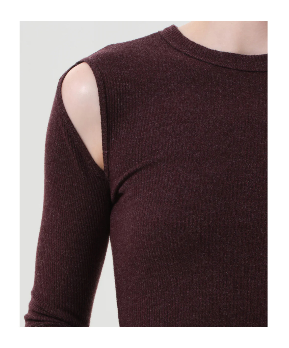 Agolde Pierce Cut-out Longsleeve T-shirt In Black