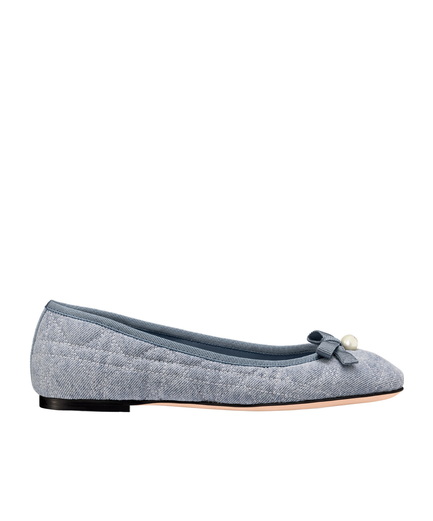 Dior Rattan Check Ballet Shoes In Gray