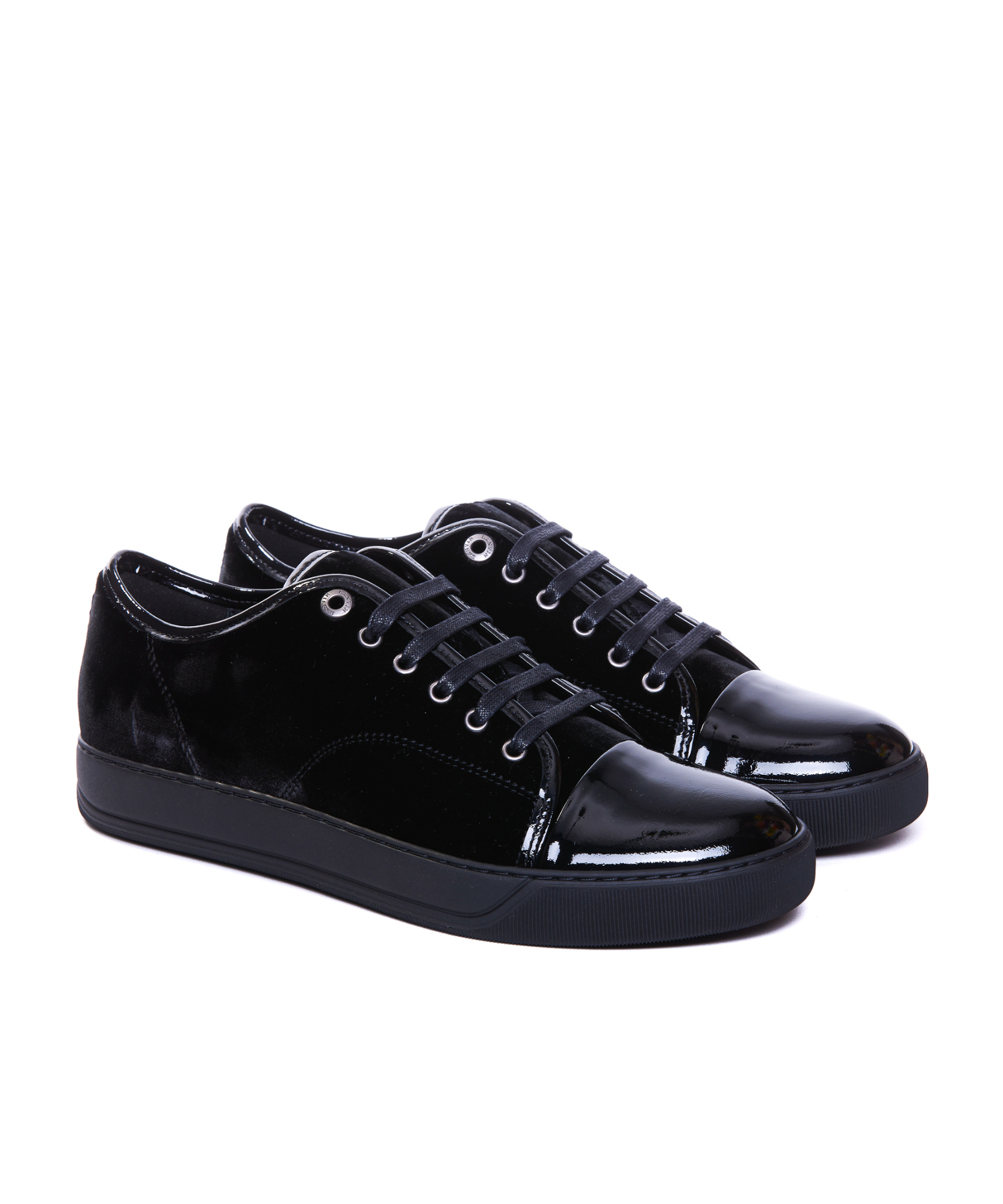 Lanvin Lace-up Low-cut Casual Shoes In Black