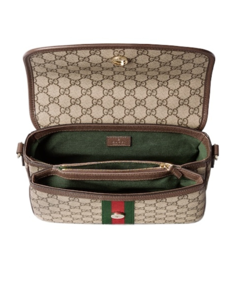 Gucci Ophidia Medium Top Handle Bag In Brown