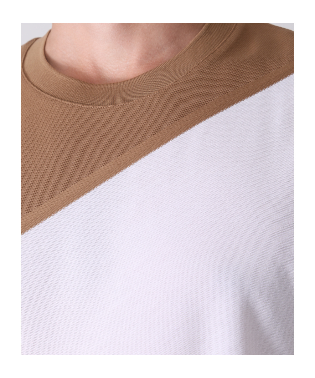 Hugo Boss Tilburt 323 Colour-block T-shirt In Black