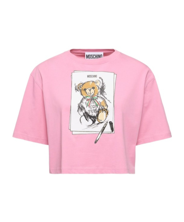 Moschino Printed Knitted Short T-shirt
