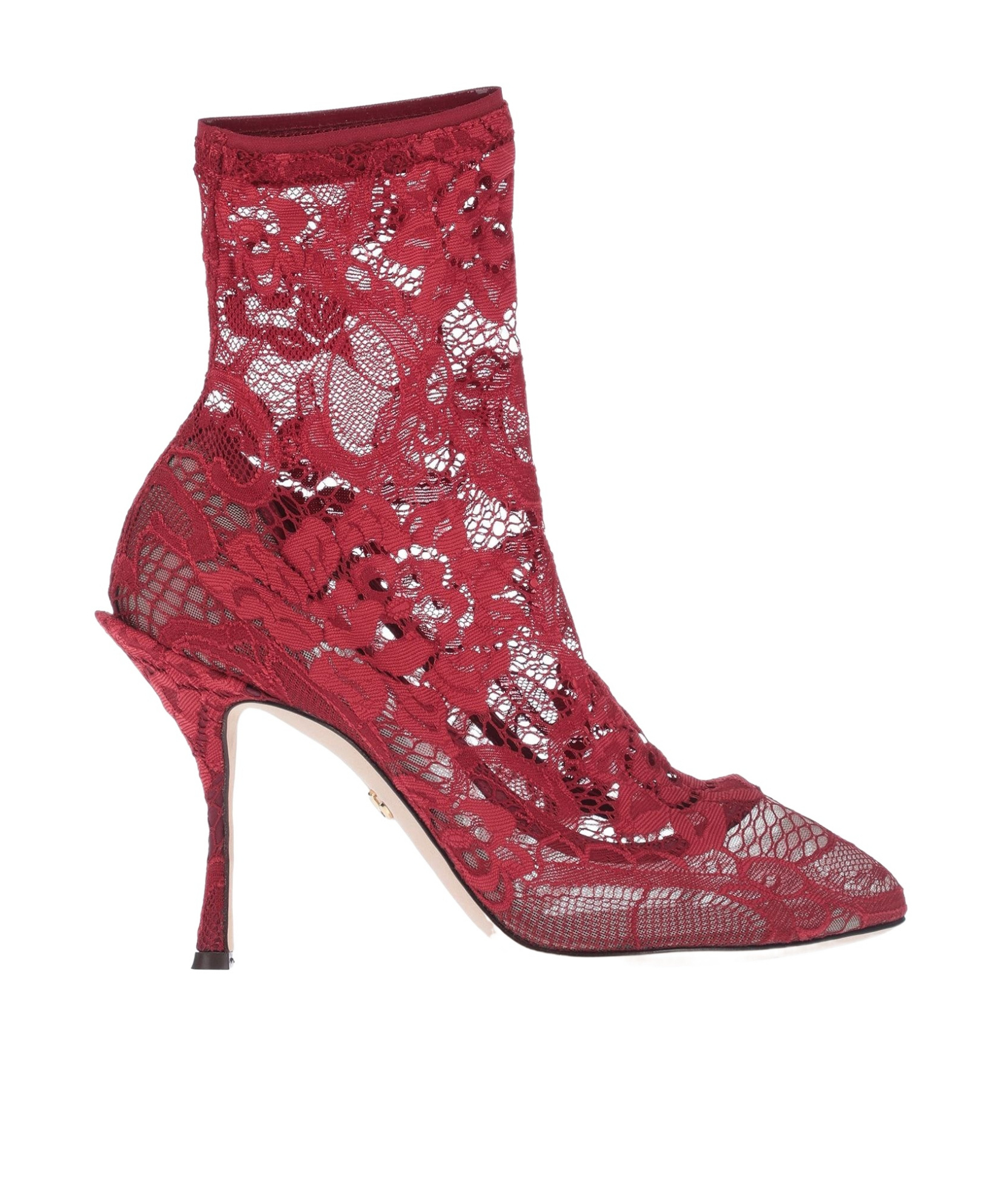 Dolce & Gabbana Sock Ankle Boots In Red
