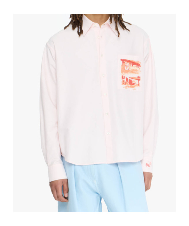 Jw Anderson J. W. Anderson Pastel Pink Oxford Shirt In Pink