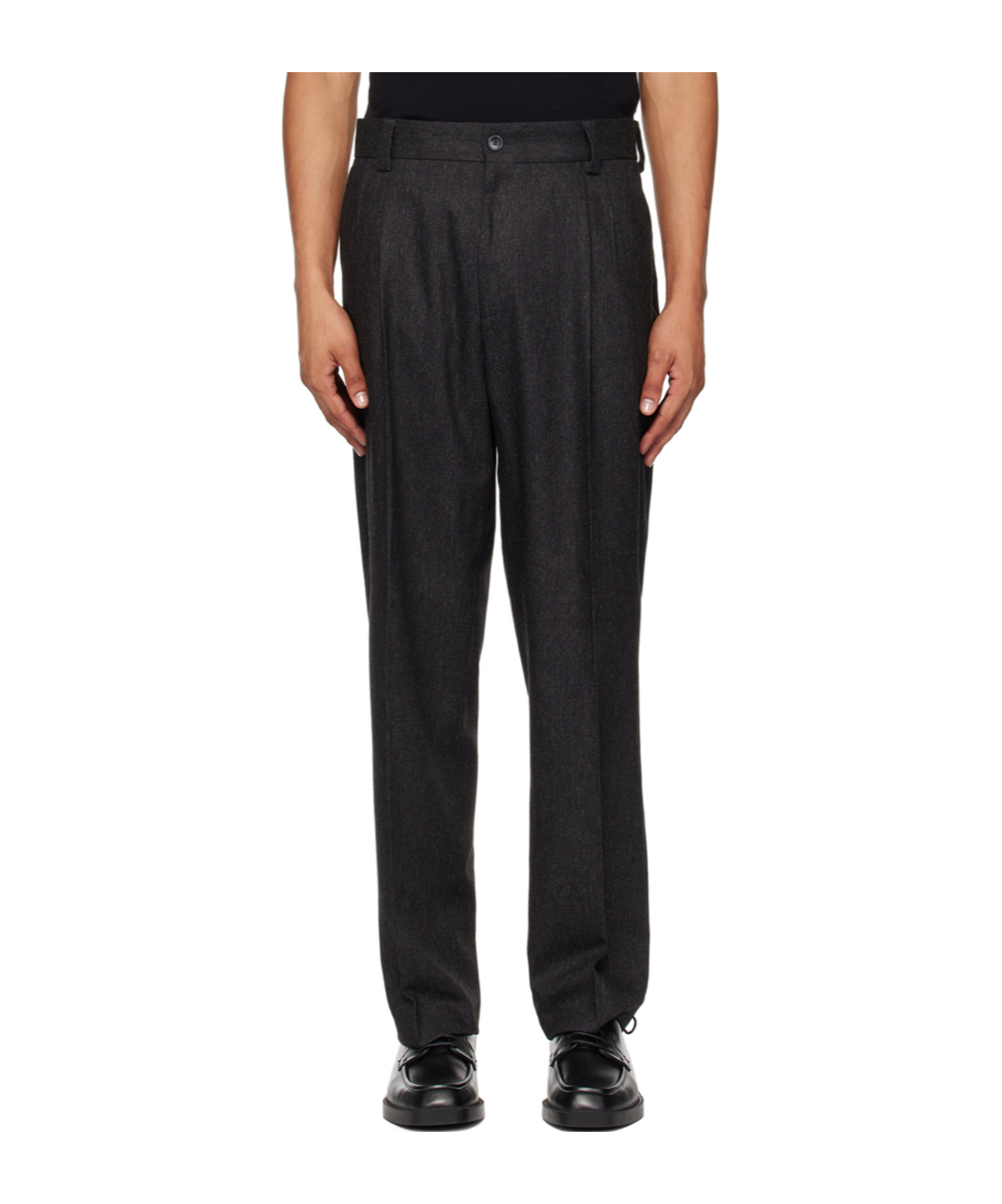 Hugo Boss Belt-loop Casual Pants In Black