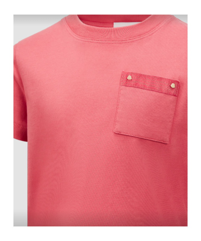 Moncler T-shirt With Pocket In Red