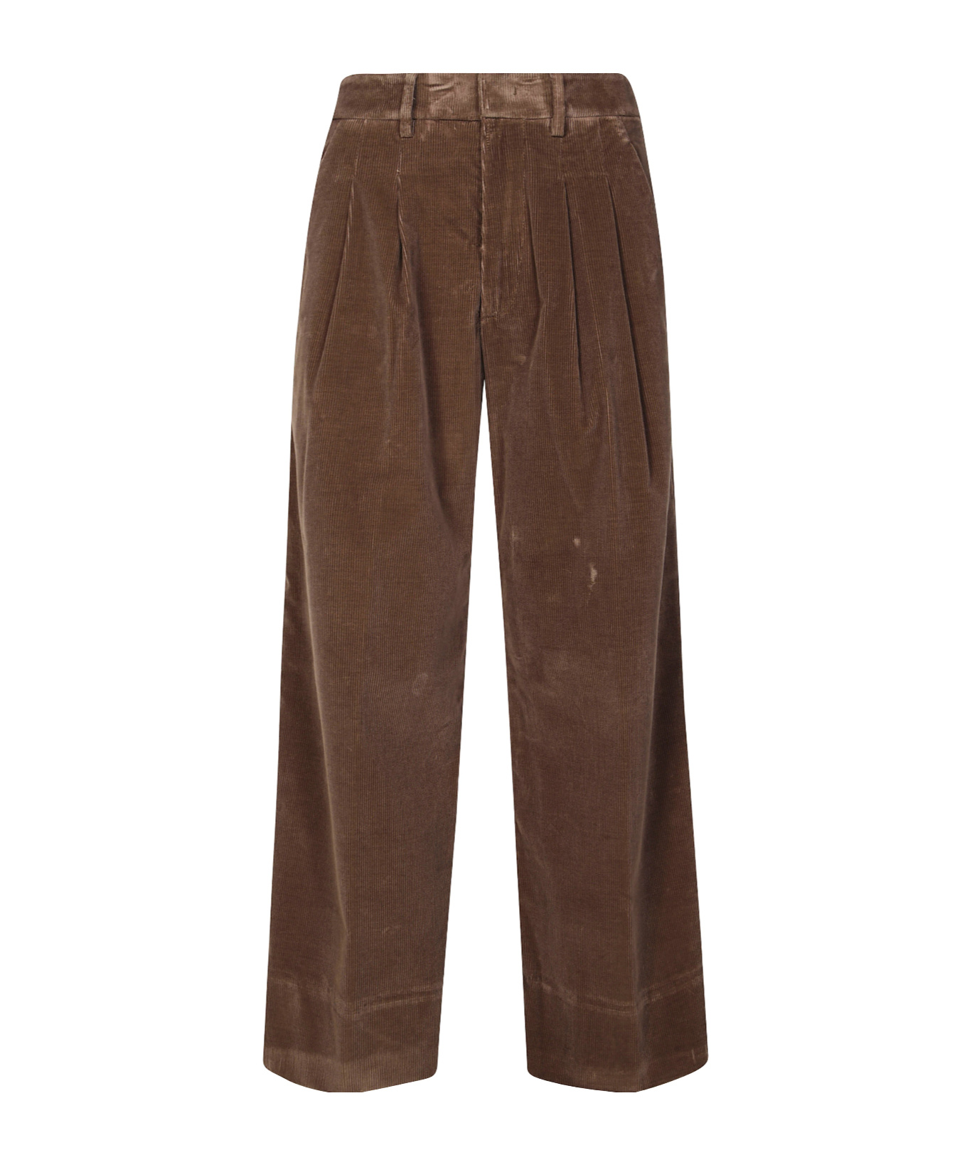 Dondup Eloise Pleated Trousers In Brown