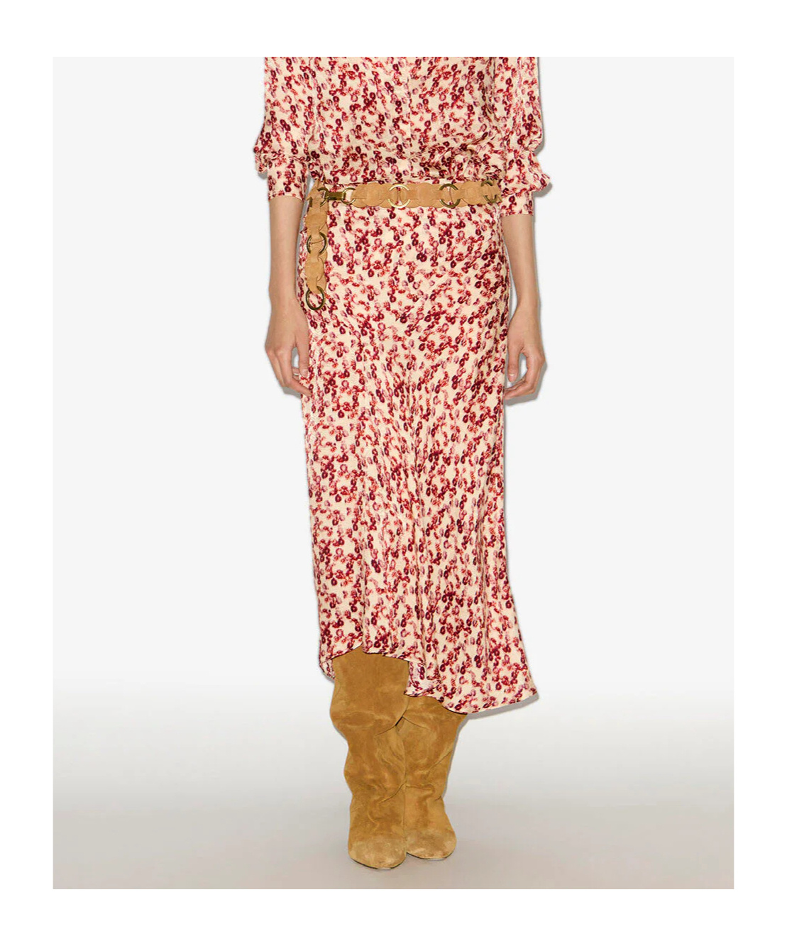 Isabel Marant A-line Floral Midi Skirt