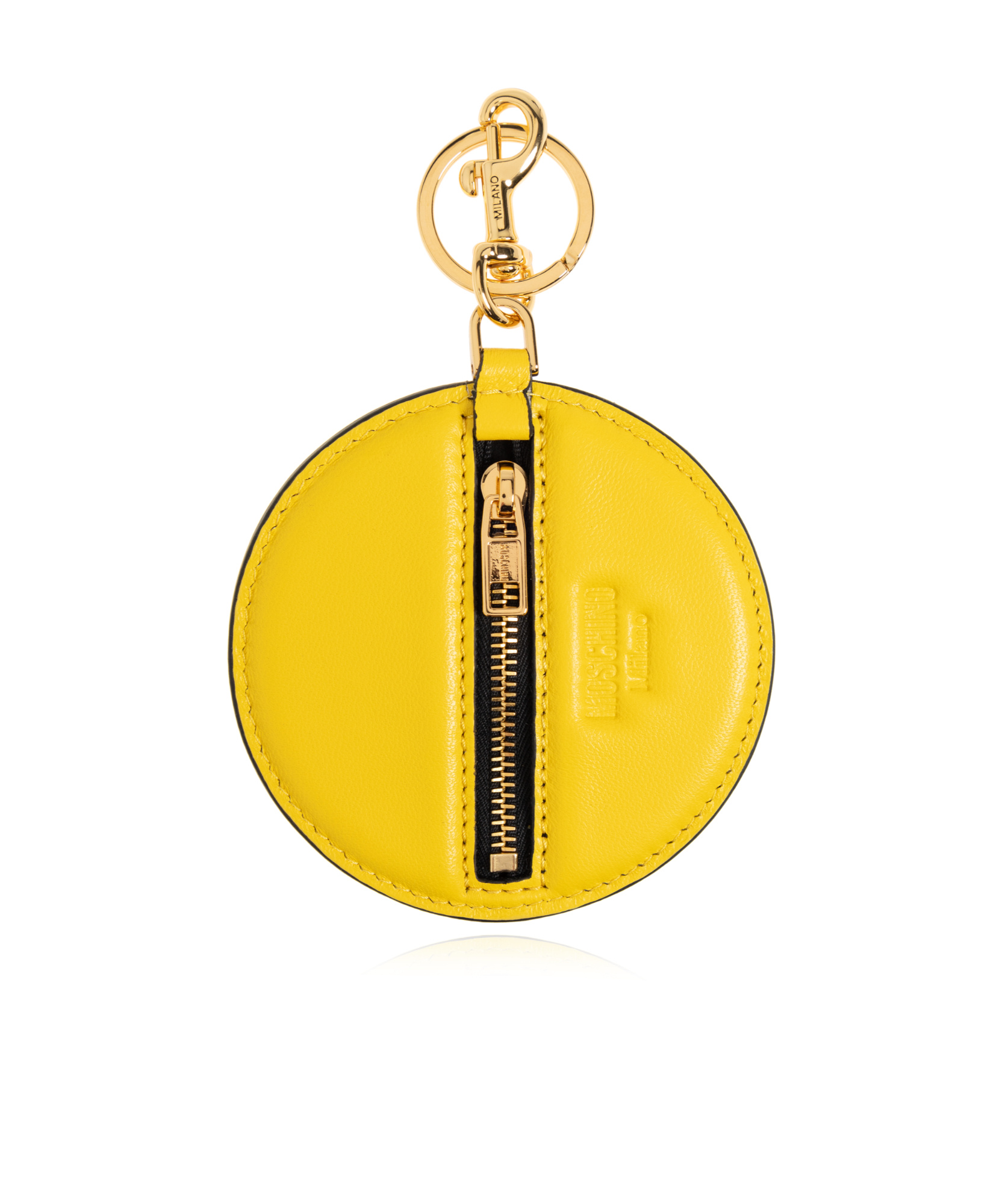 Moschino Smile Keychain In Yellow