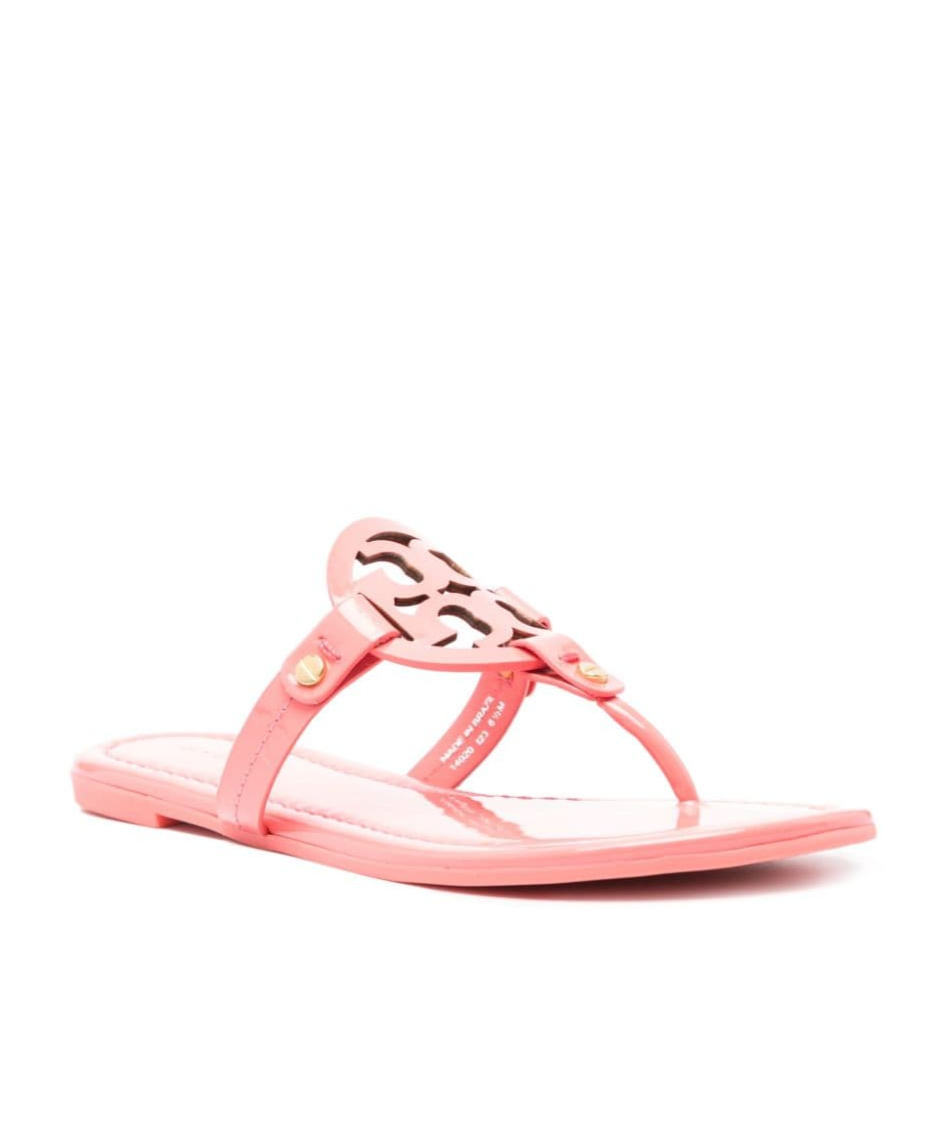 Tory Burch Miller Leather Flip Flop In Pink