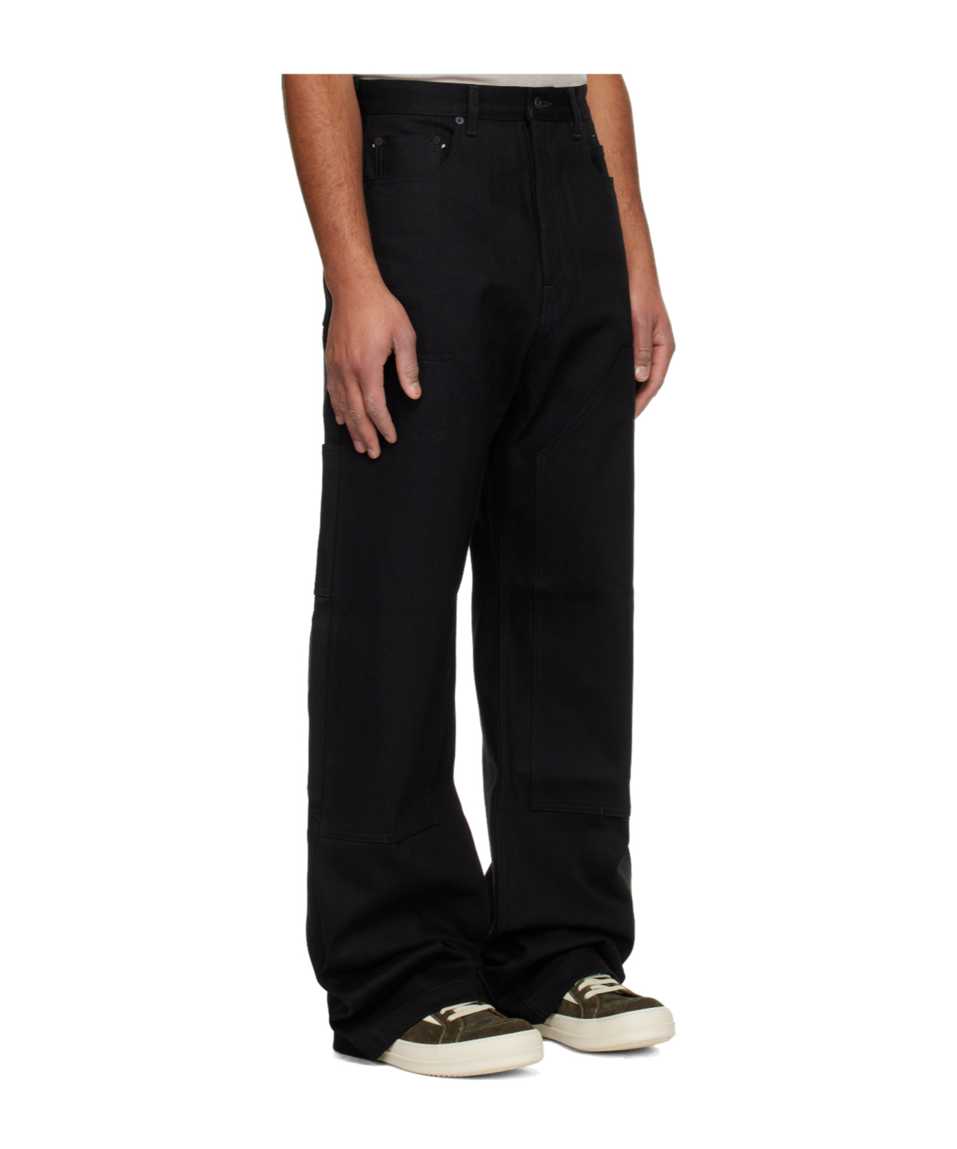 Rick Owens Drkshdw Non-stretch Wide-leg Jeans In Black