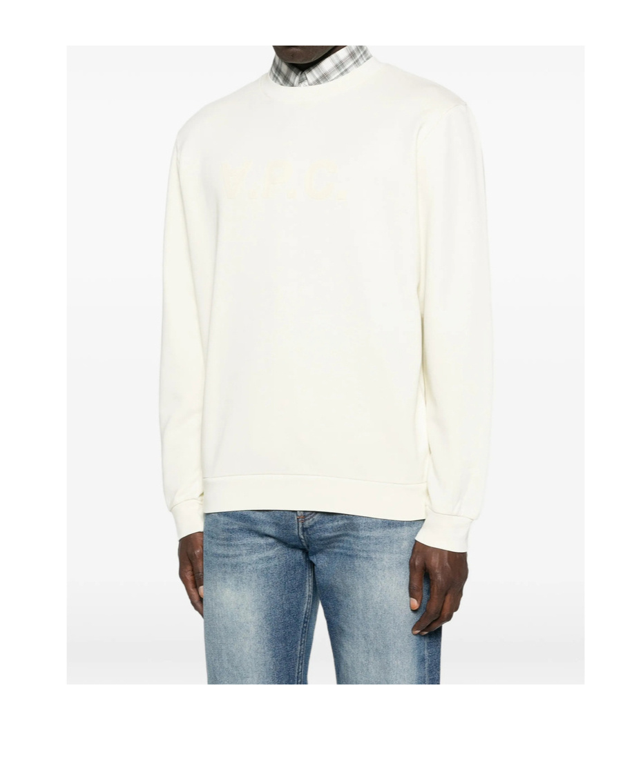 Apc Crew Neck Long-sleeved Sweatshirt In White