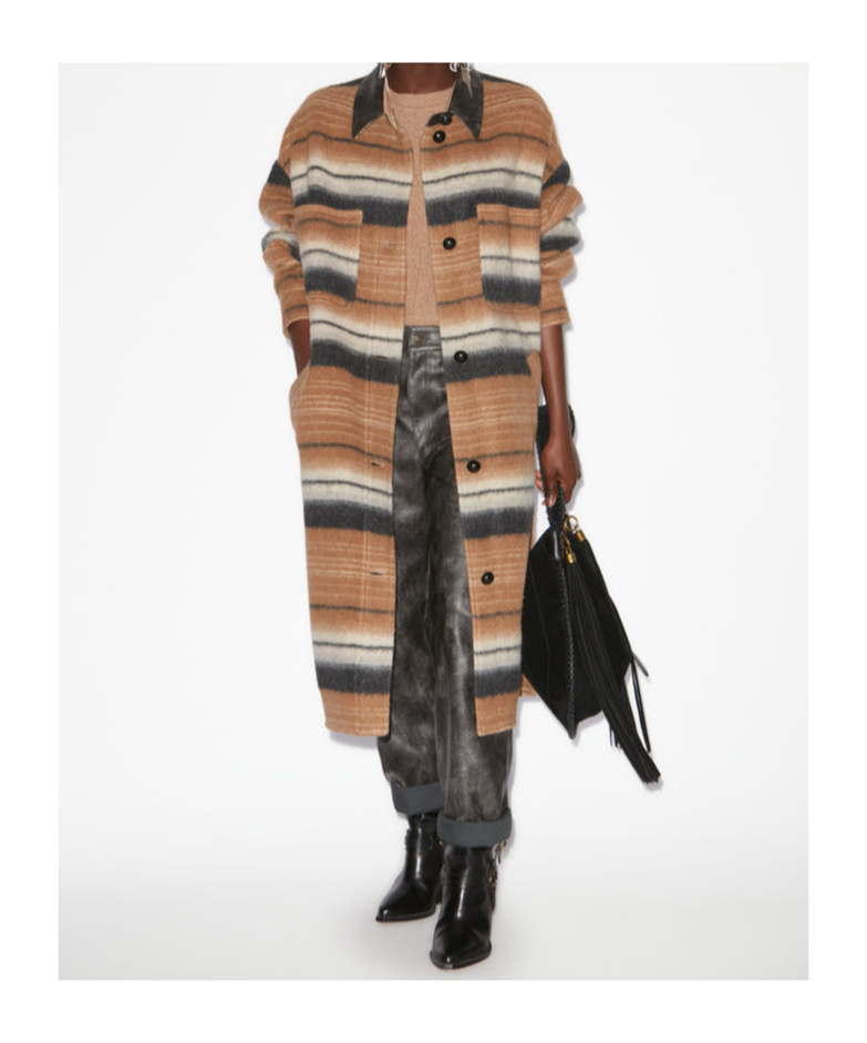 Isabel Marant Étoile Women's Djila Overshirt Long Coat | 25pma0368fac1d02e Color 50cm In Brown